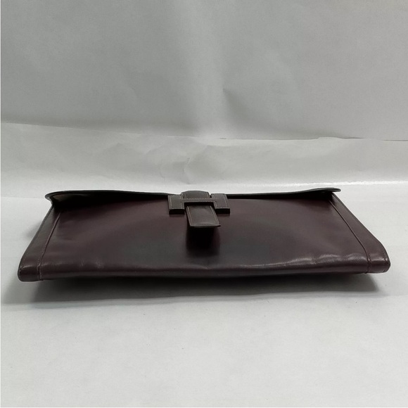 Hermes Bordeaux Leather Clutch Jige GM - Picture 6 of 14